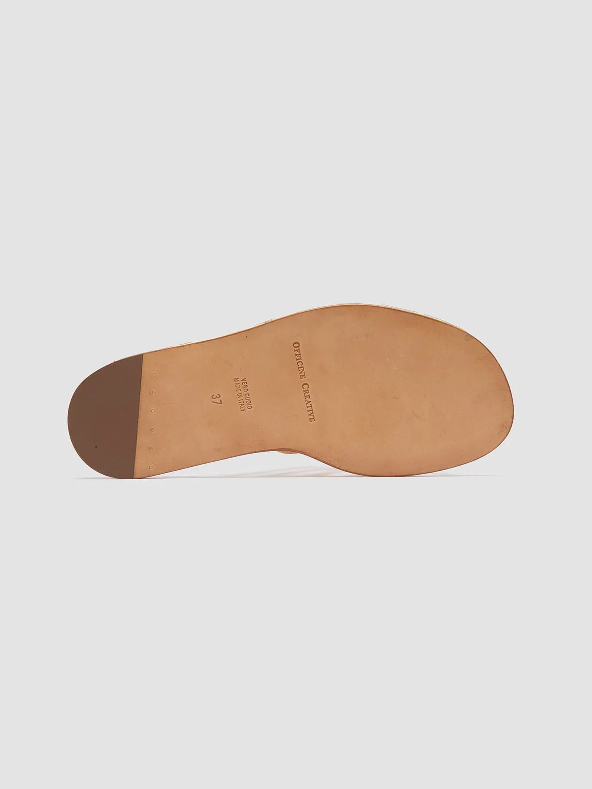 CYBILLE 016 - Gold Leather Slide Sandals,Women Sandals