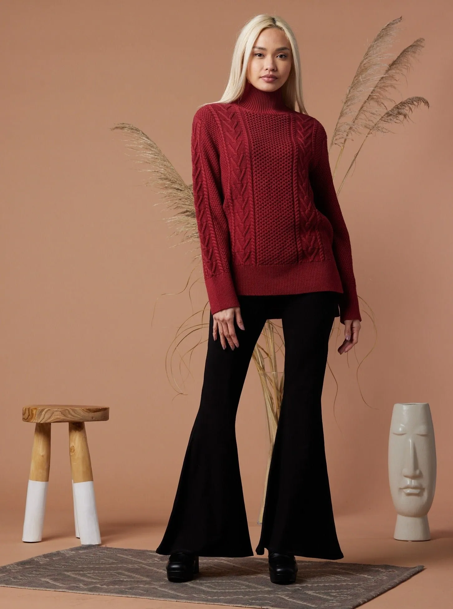 Dallas Sweater - Ruby,Women Sweaters