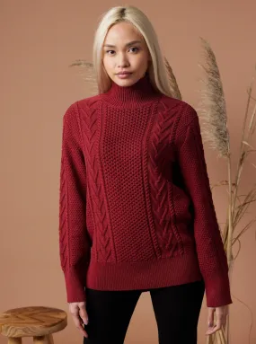 Dallas Sweater - Ruby,Women Sweaters
