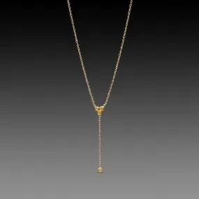 Delicate Diamond Trio Necklace with Diamond Drop,Jewelry Delicate & Elegant