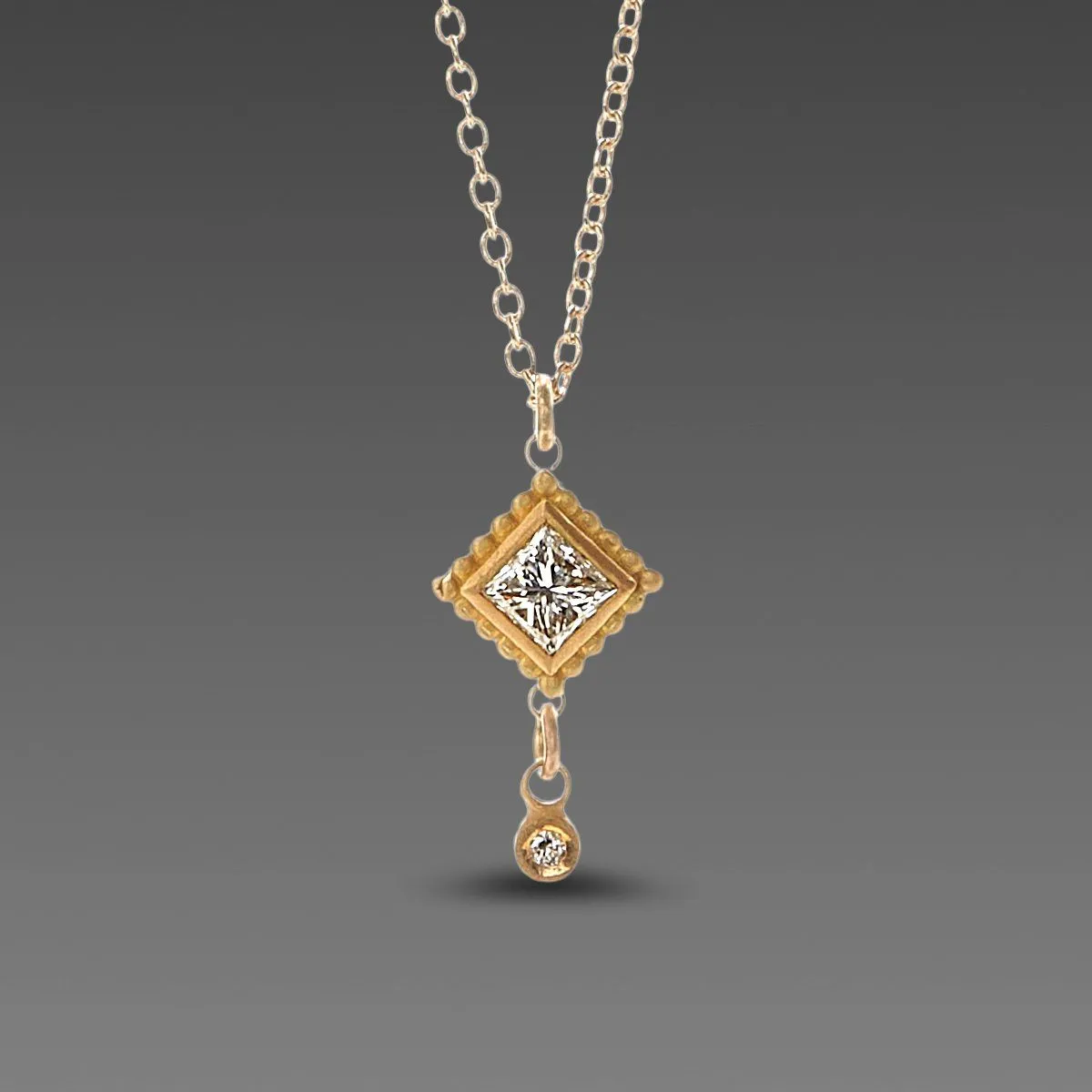 Delicate Square Diamond Necklace,Jewelry Delicate & Elegant