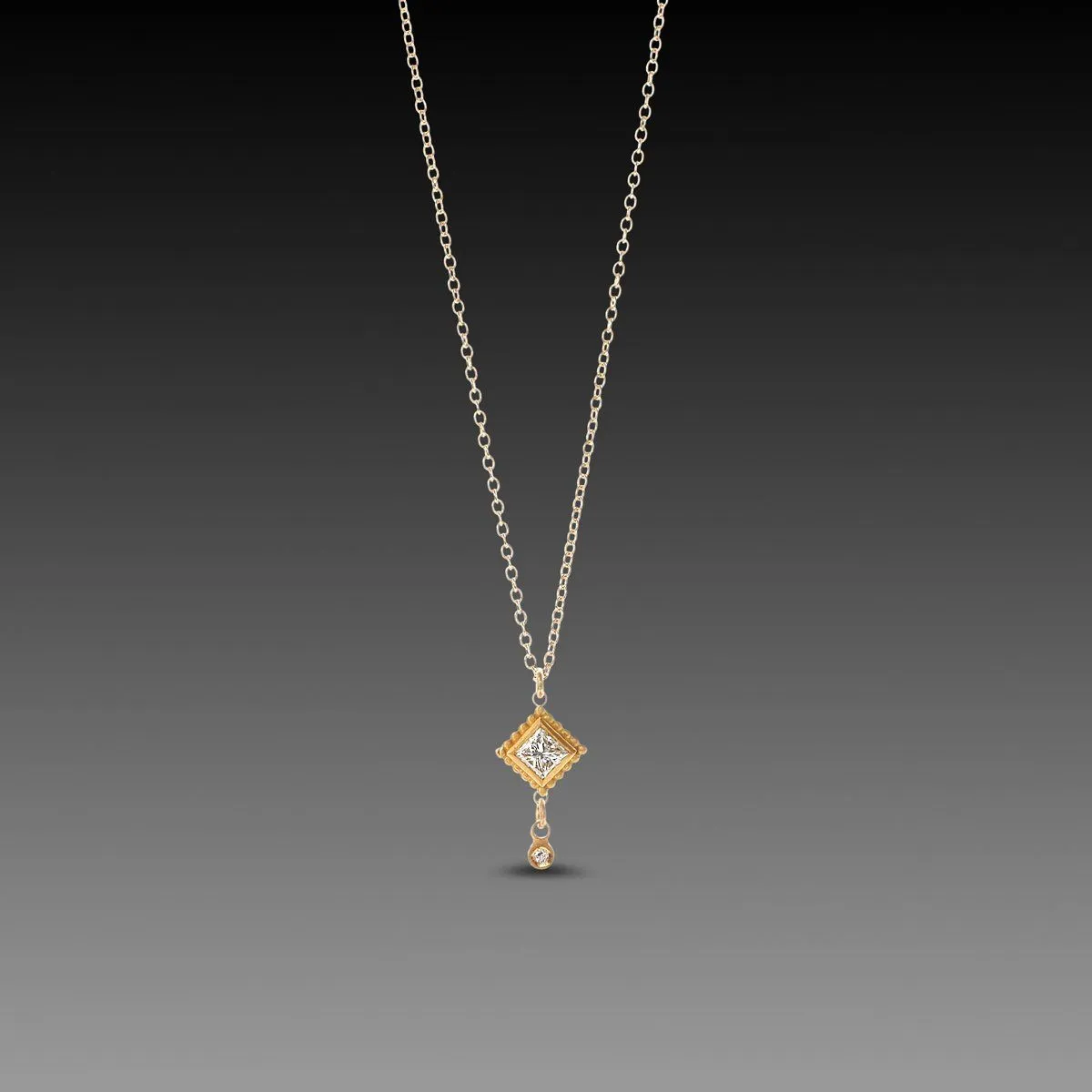 Delicate Square Diamond Necklace,Jewelry Delicate & Elegant