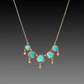 Delicate Turquoise Fringe Necklace,Jewelry Delicate & Elegant