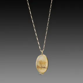 Dendritic Agate Necklace with Diamonds,Jewelry Delicate & Elegant