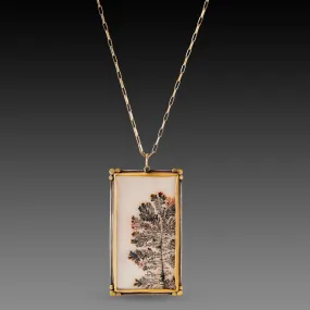 Dendritic Agate Necklace with Paperclip Chain,Jewelry Delicate & Elegant