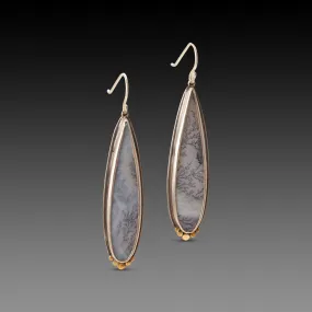 Dendritic Agate Teardrop Earrings,Jewelry Delicate & Elegant