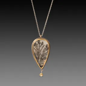 Dendritic Agate Teardrop Necklace,Jewelry Delicate & Elegant