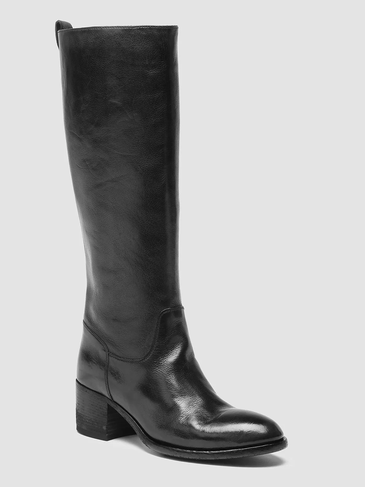 DENNER 116 - Black Leather Zip Boots,Women