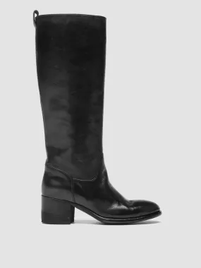 DENNER 116 - Black Leather Zip Boots,Women