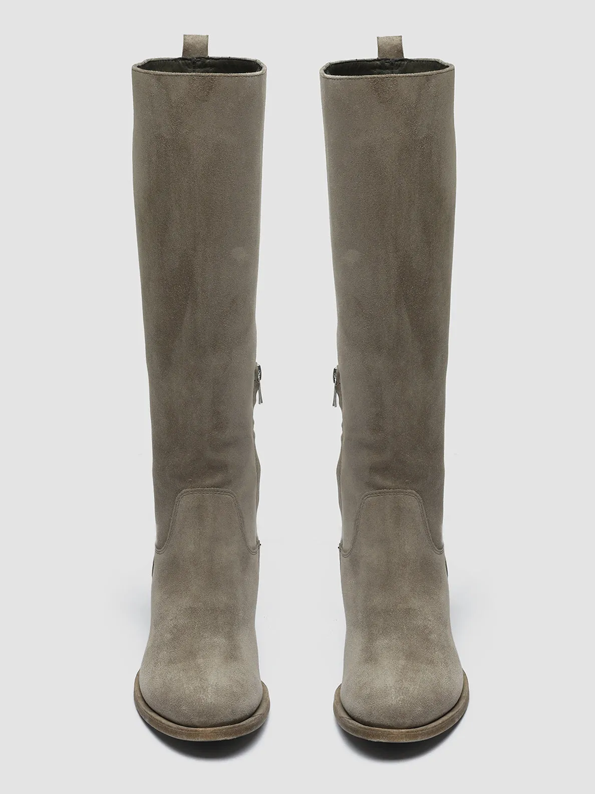 DENNER 116 - Grey Suede Zip Boots,Women