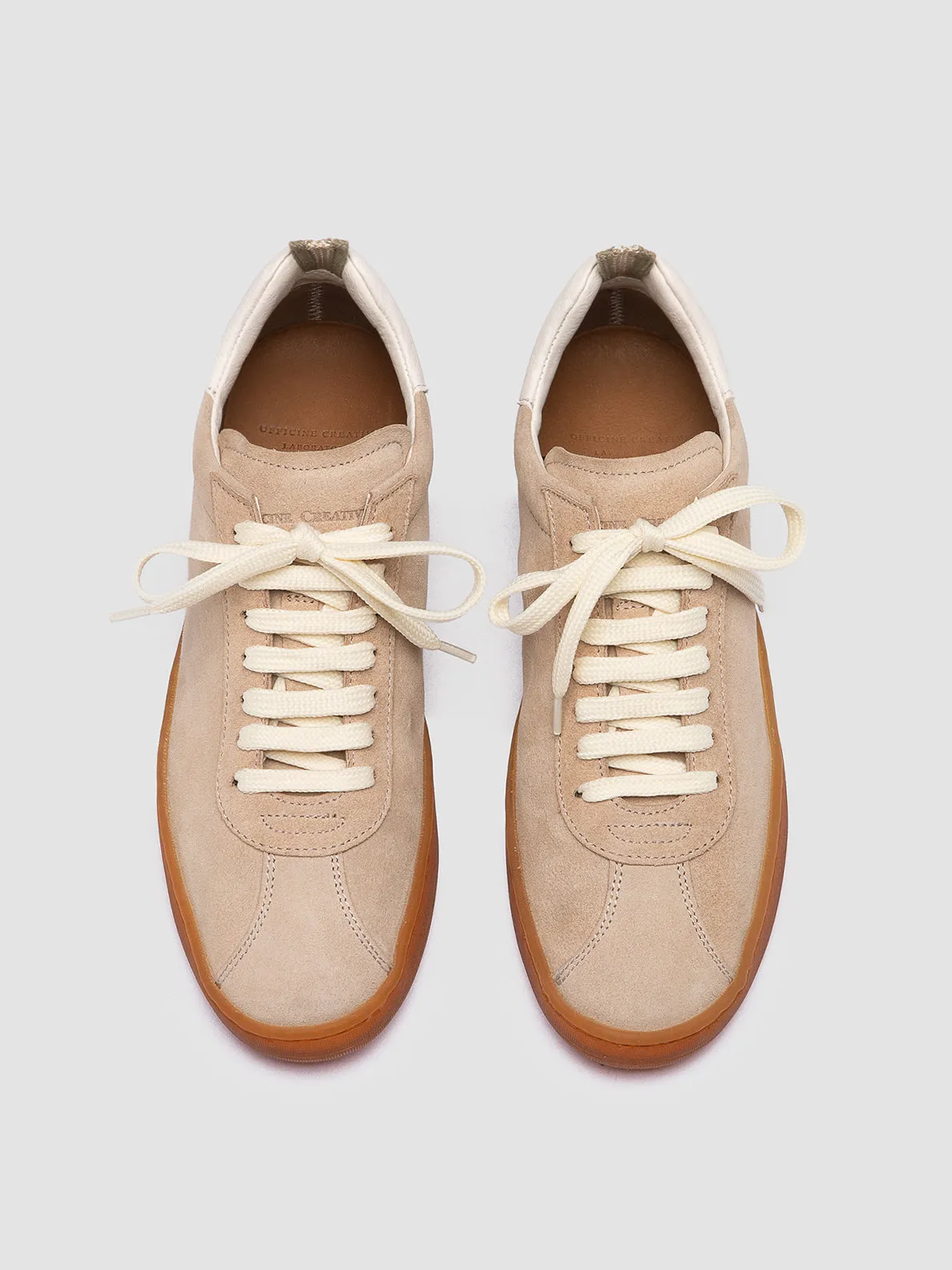 DESTINY 101 - Beige Leather and Suede Sneakers,Women
