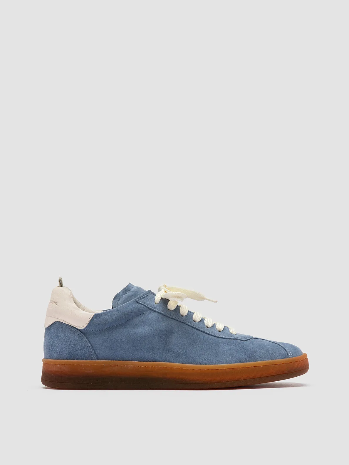 DESTINY 101 - Blue Leather and Suede Sneakers,Women