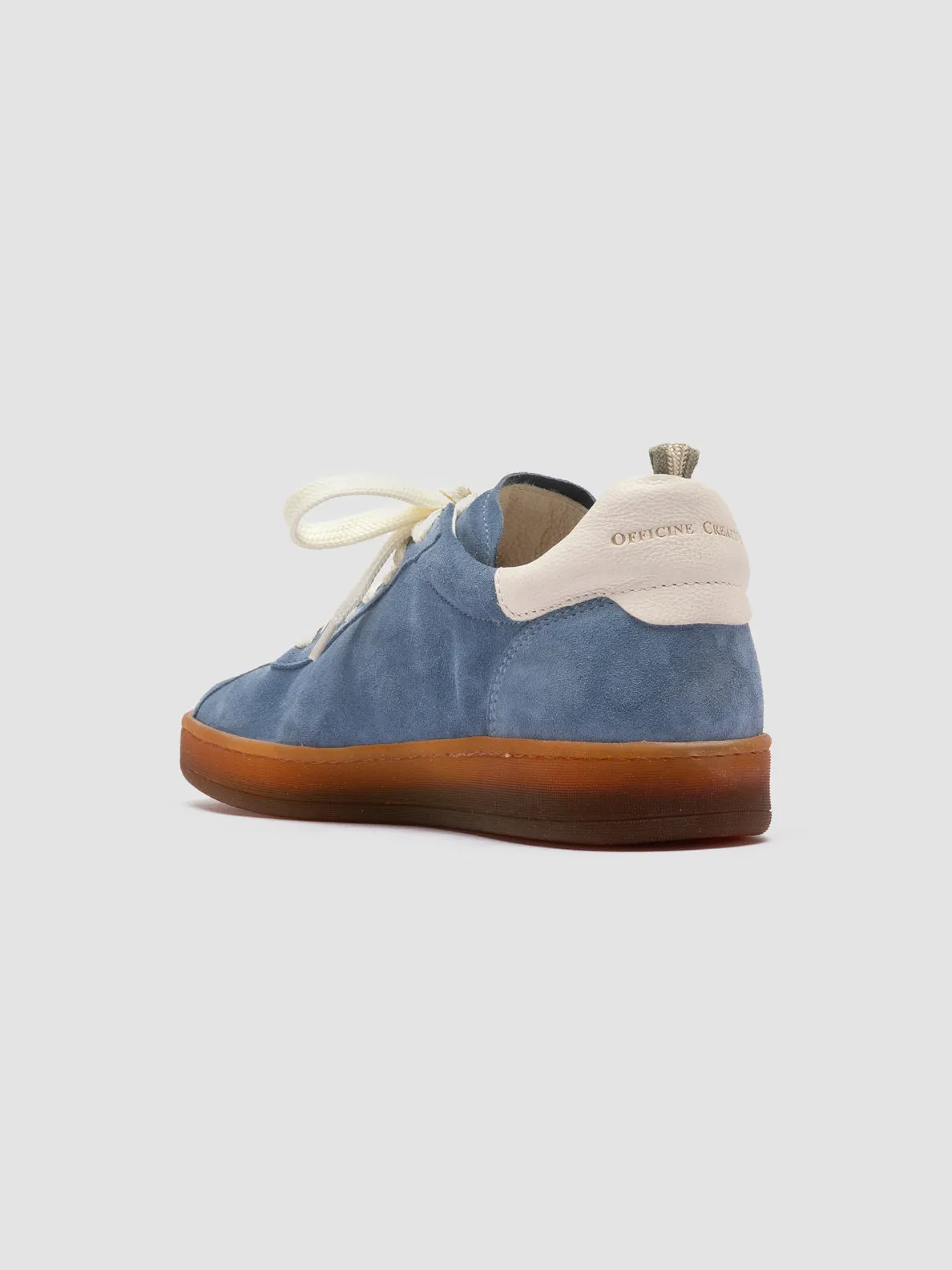 DESTINY 101 - Blue Leather and Suede Sneakers,Women