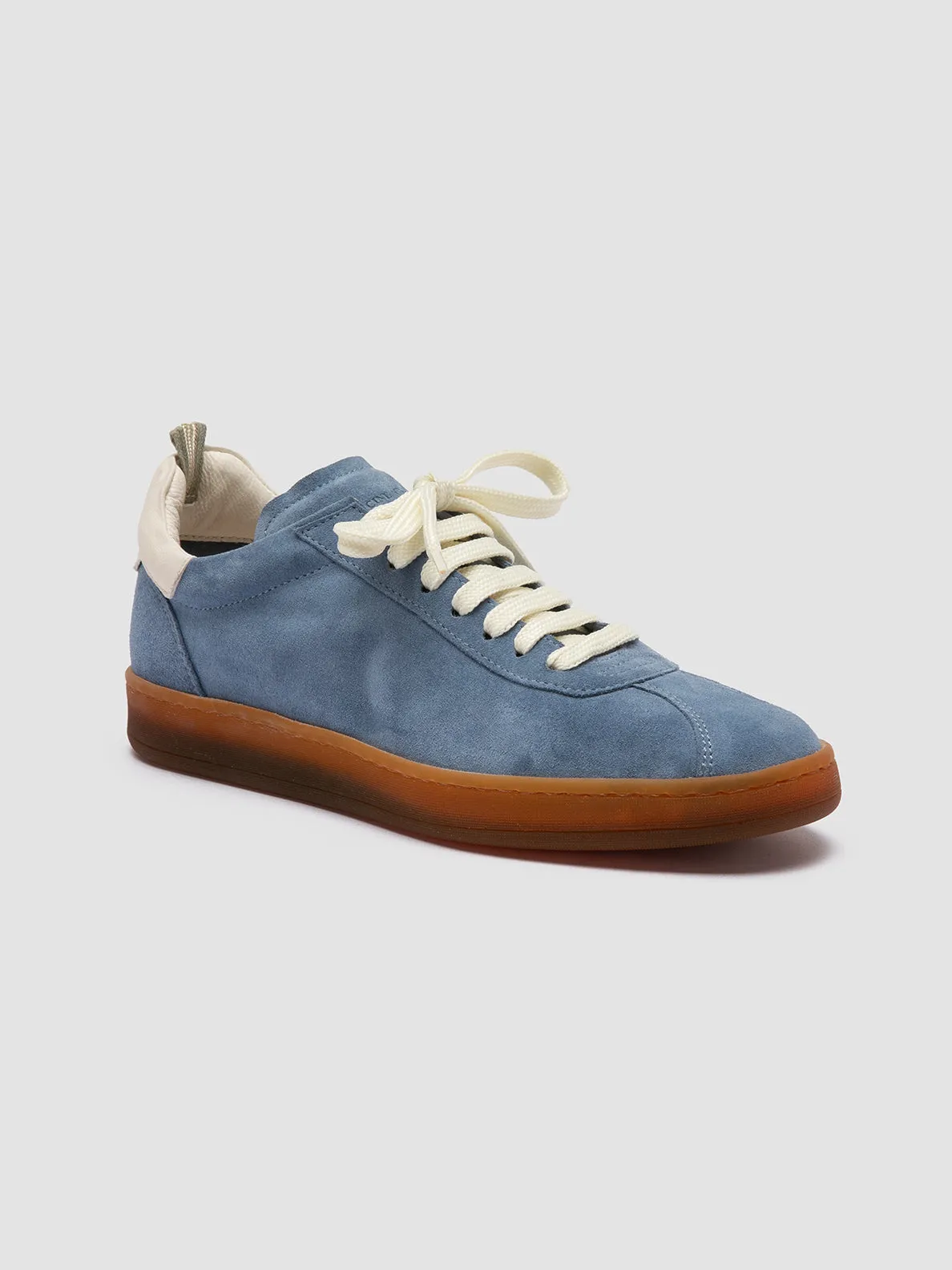 DESTINY 101 - Blue Leather and Suede Sneakers,Women