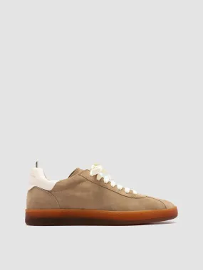 DESTINY 101 - Brown Leather and Suede Low Top Sneakers,Women