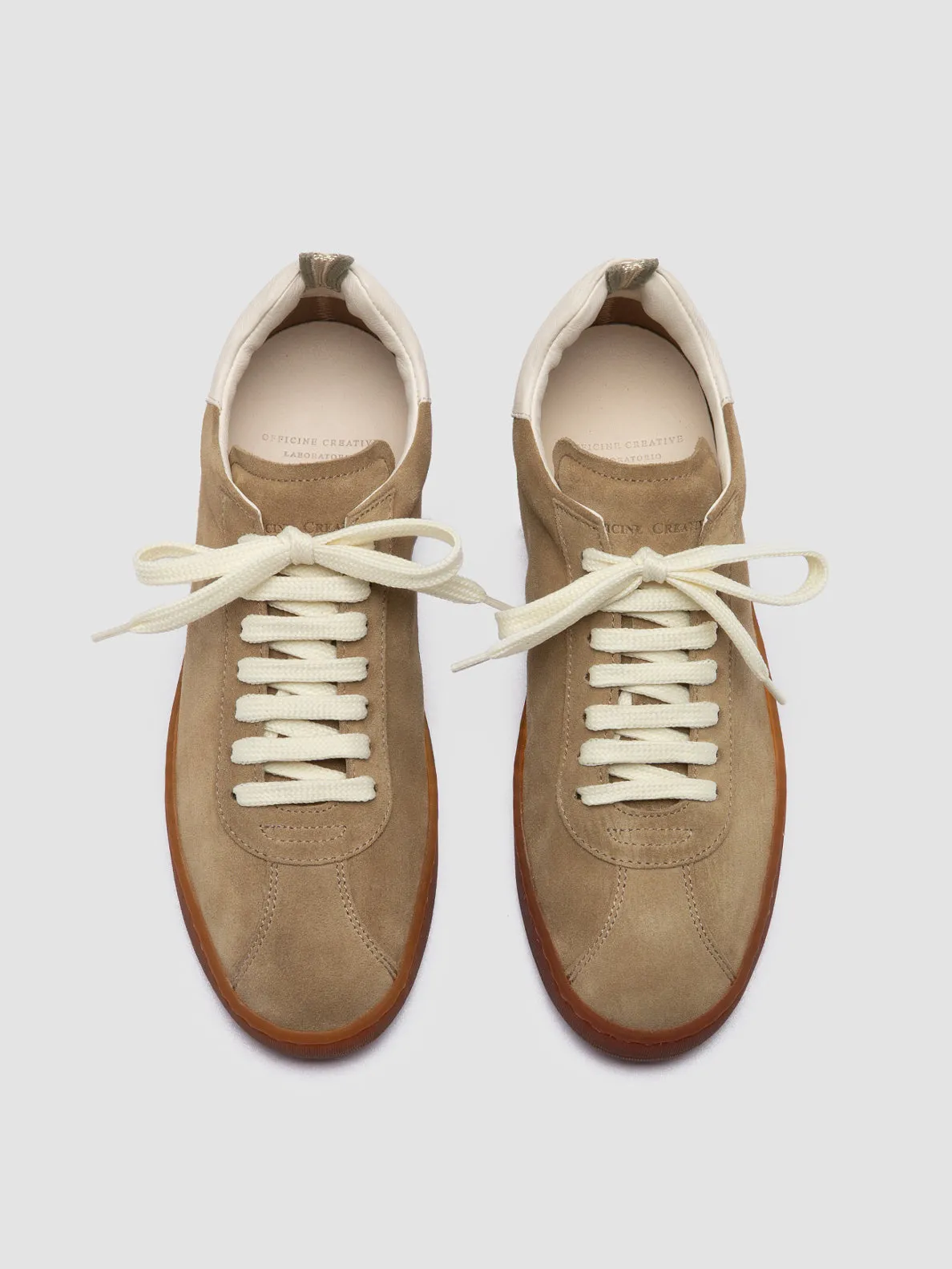 DESTINY 101 - Brown Leather and Suede Low Top Sneakers,Women