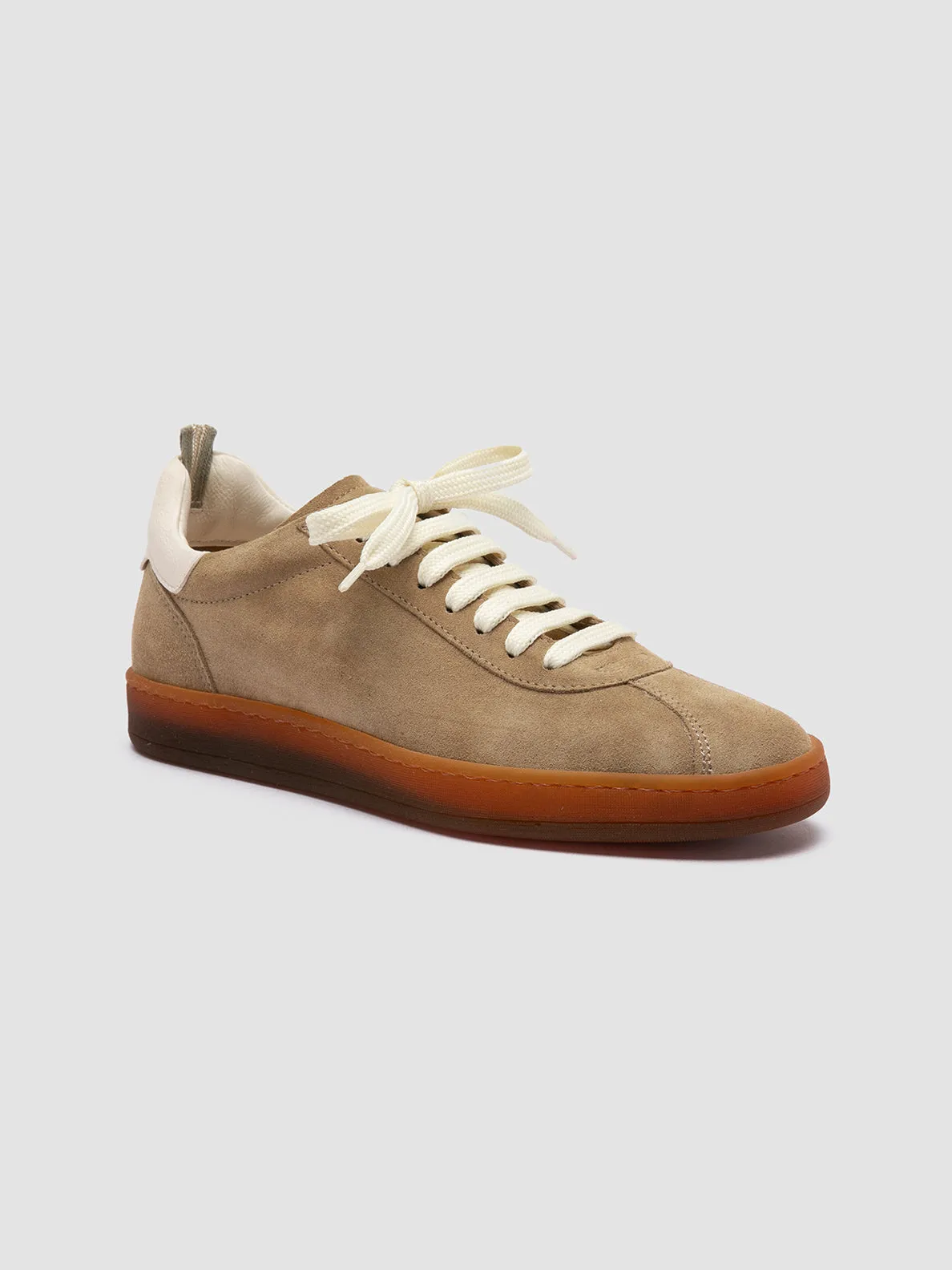 DESTINY 101 - Brown Leather and Suede Low Top Sneakers,Women