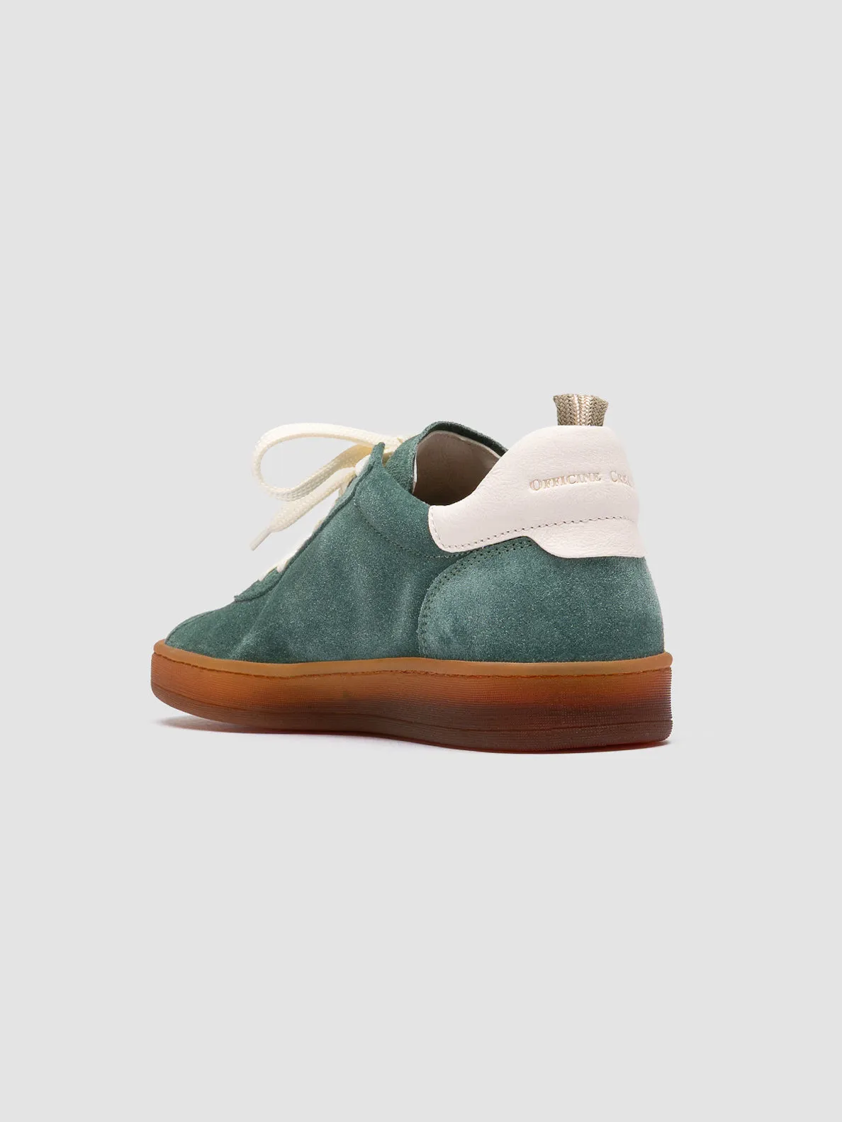 DESTINY 101 - Green Leather and Suede Sneakers,Women