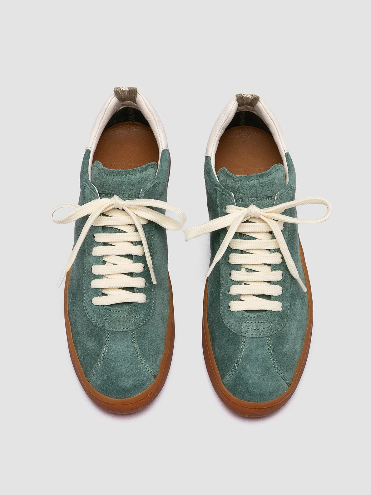 DESTINY 101 - Green Leather and Suede Sneakers,Women