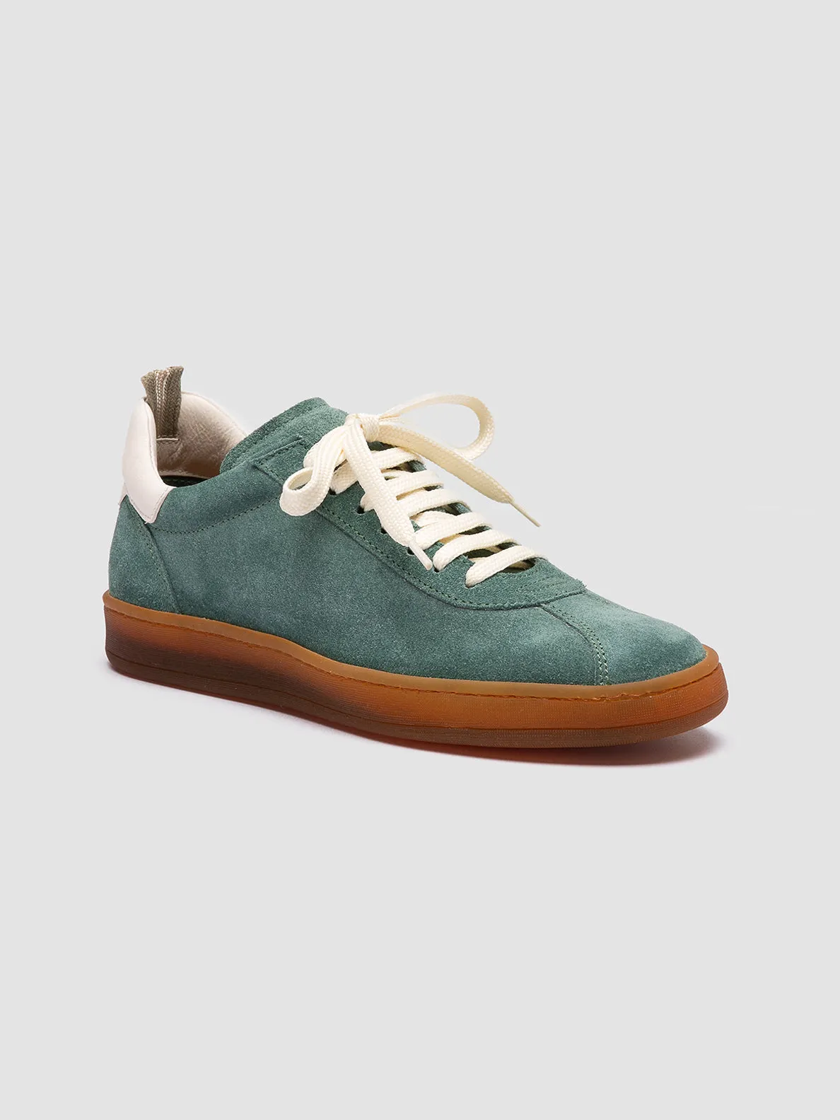 DESTINY 101 - Green Leather and Suede Sneakers,Women