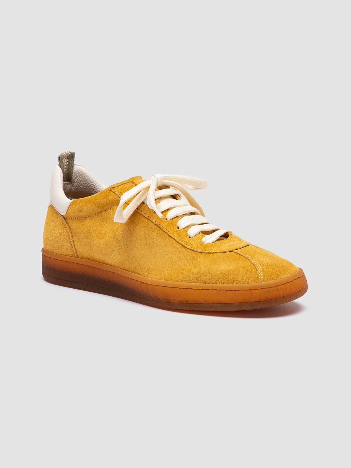DESTINY 101 - Yellow Leather and Suede Sneakers,Women