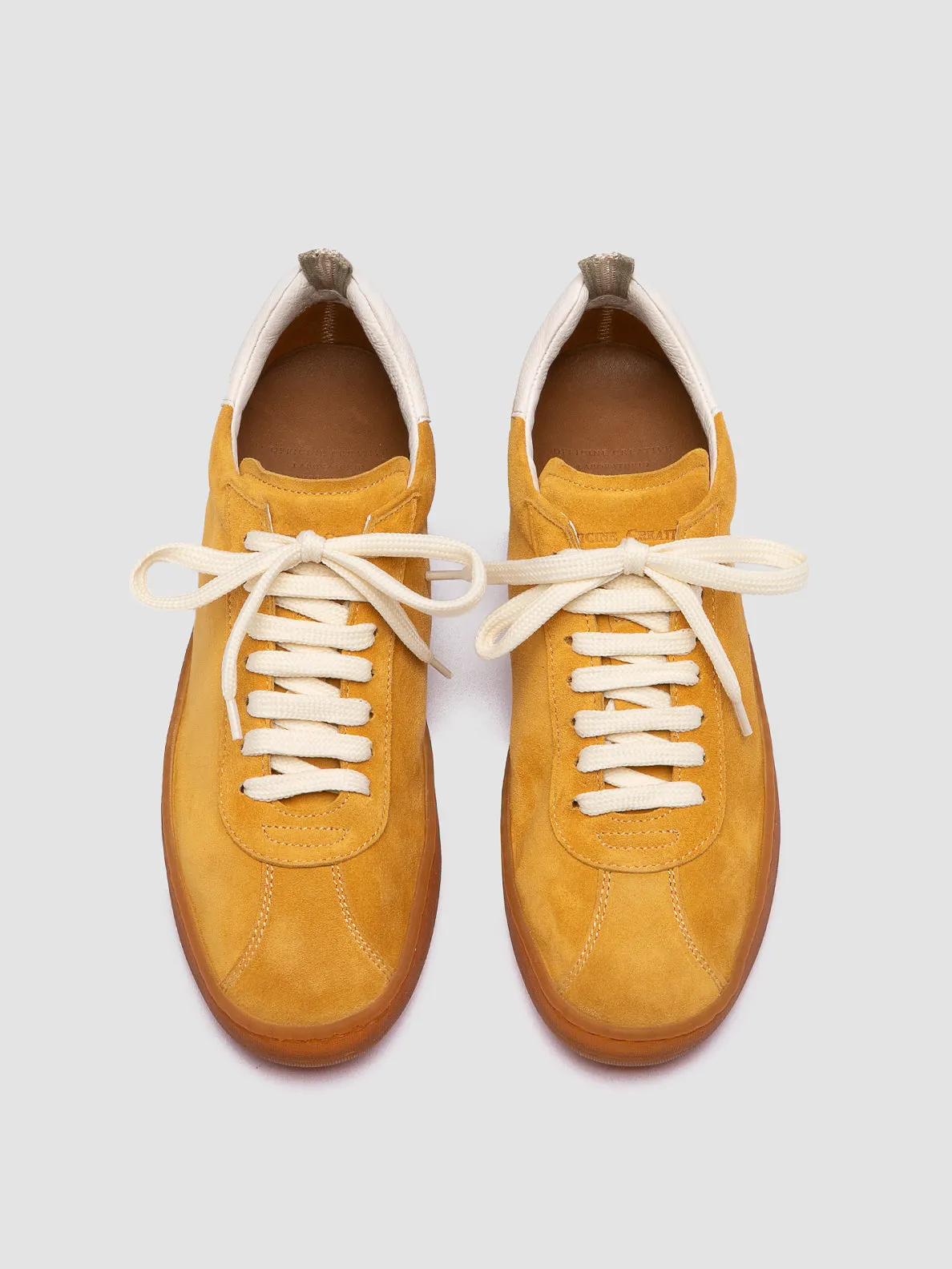 DESTINY 101 - Yellow Leather and Suede Sneakers,Women