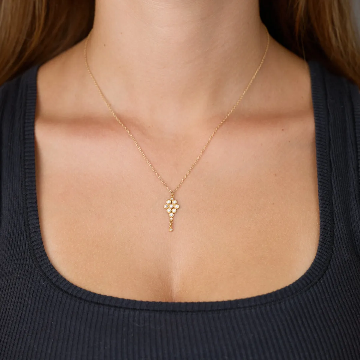 Diamond Cluster Necklace,Jewelry Delicate & Elegant