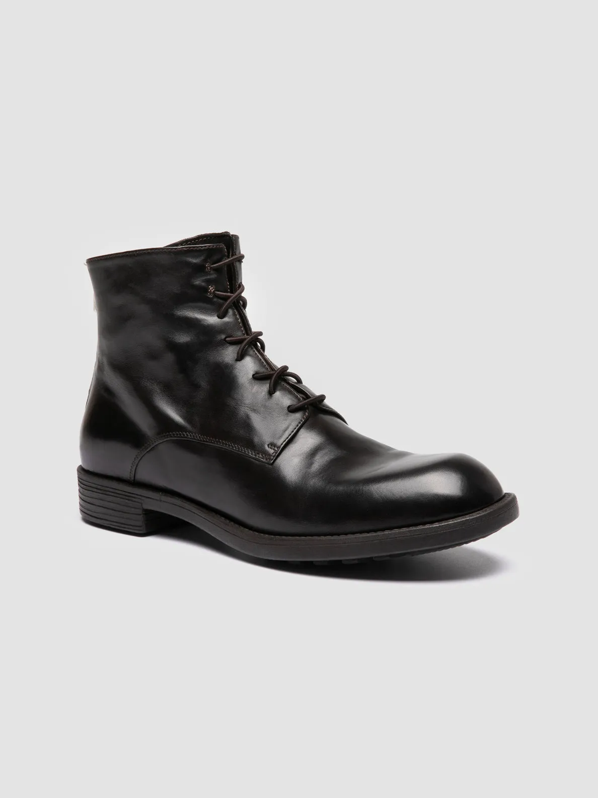 DIARY 010 - Brown Leather Zipped Boots,Men Boots