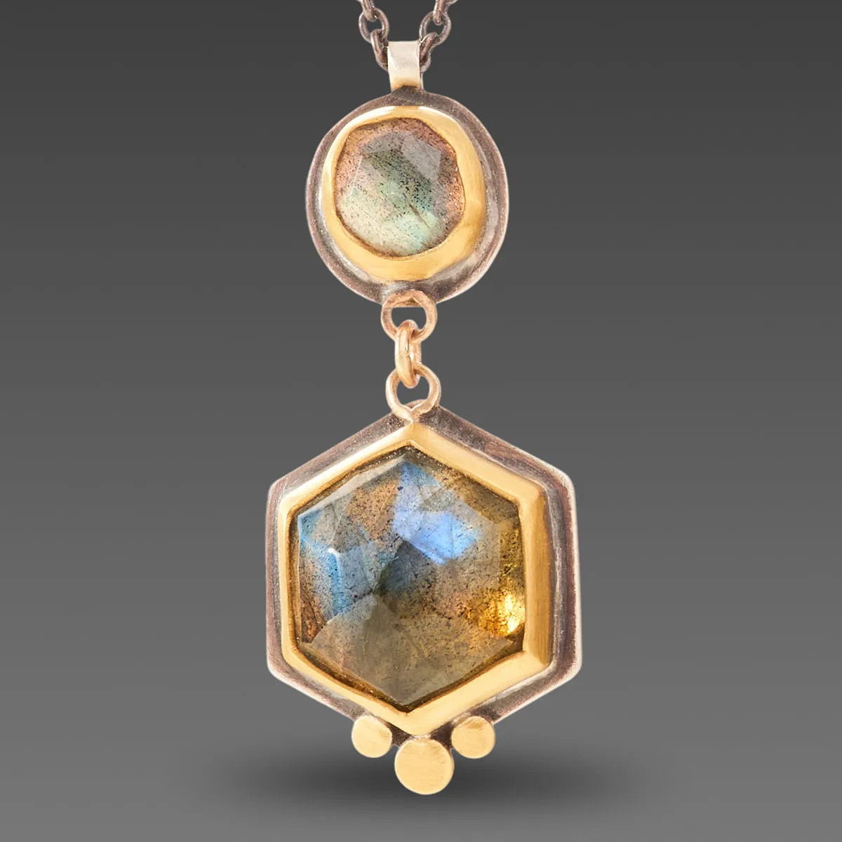 Double Labradorite Necklace,Jewelry Delicate & Elegant