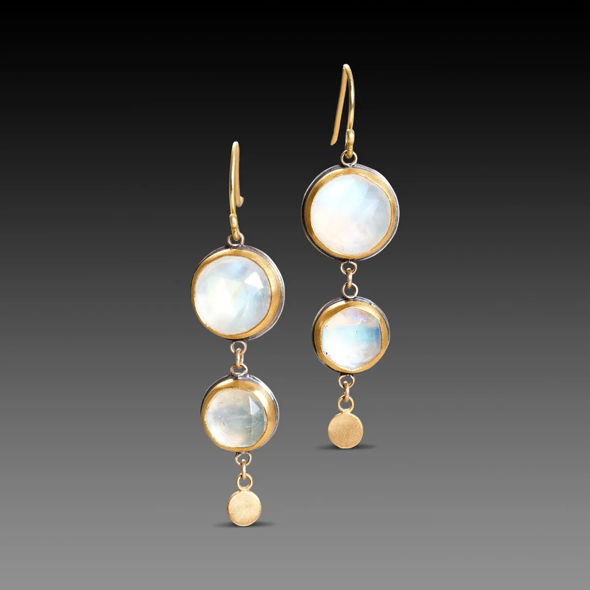 Double Moonstone Earrings,Jewelry Delicate & Elegant