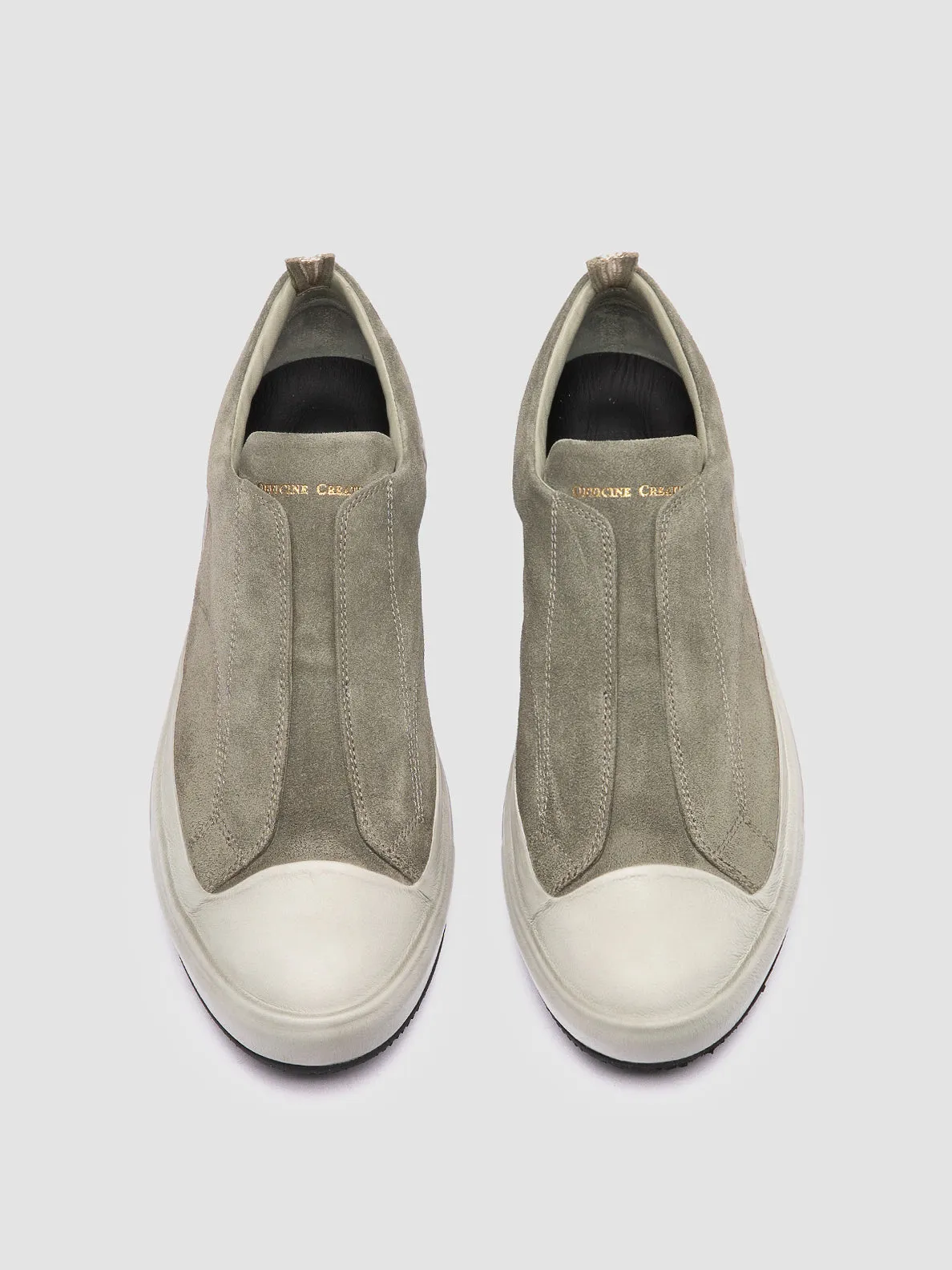 DUB 001 - Green Leather and Suede Sneakers,Men