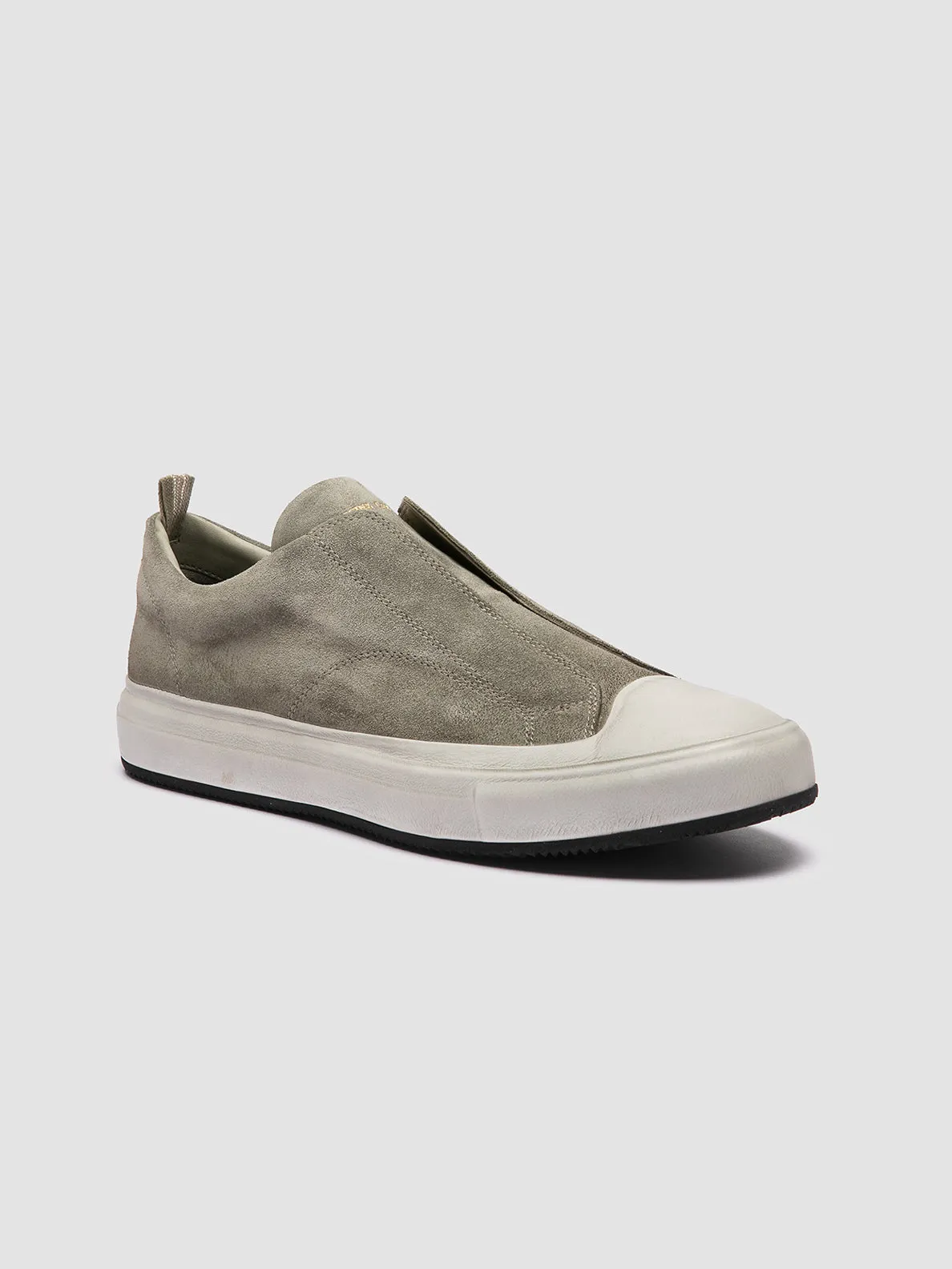 DUB 001 - Green Leather and Suede Sneakers,Men