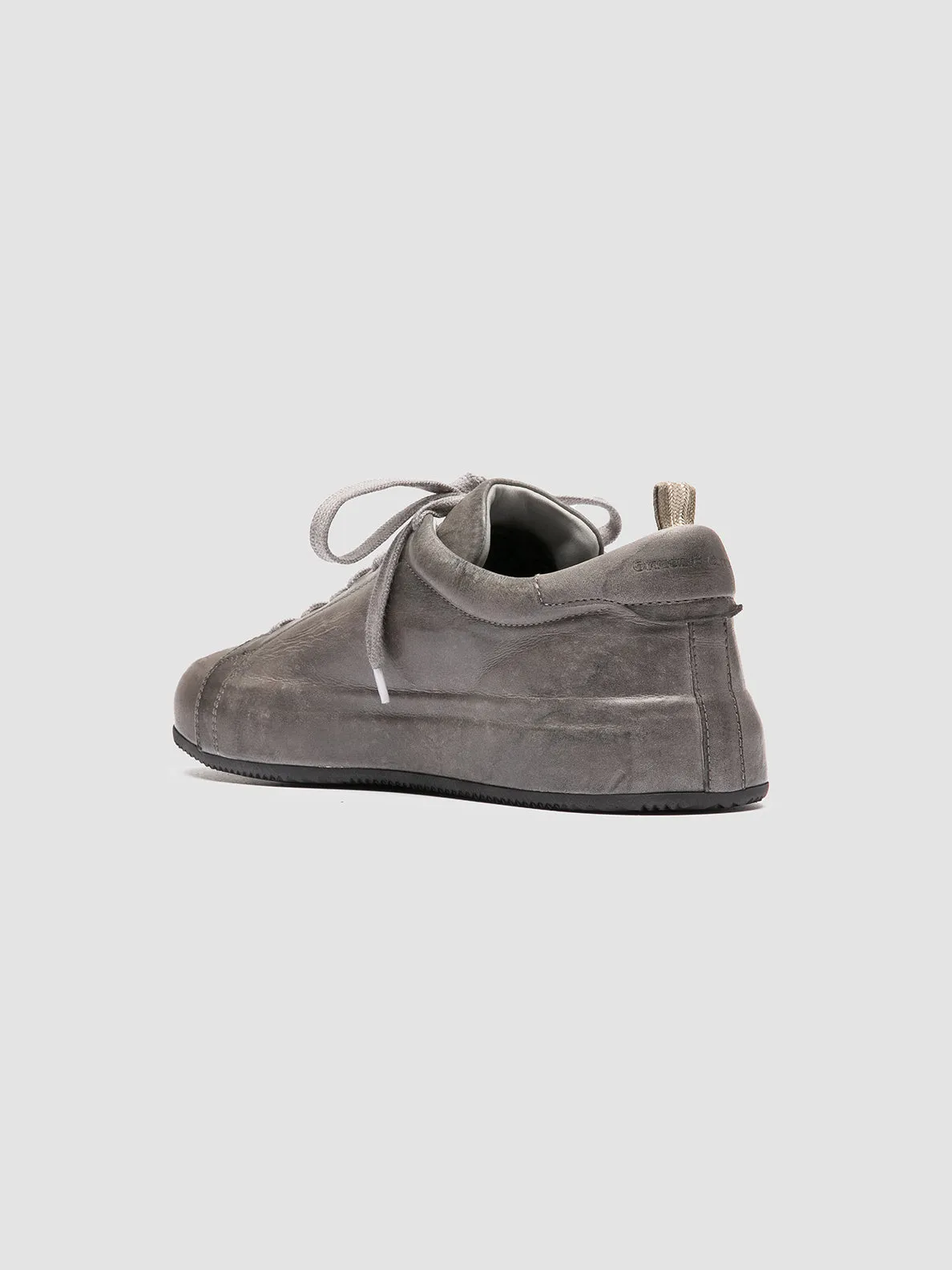 EASY DD 001 - Grey Leather Low Top Sneakers,Men