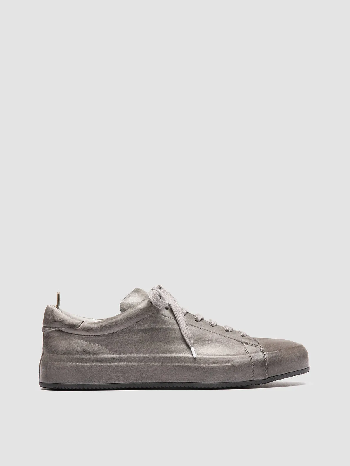 EASY DD 001 - Grey Leather Low Top Sneakers,Men