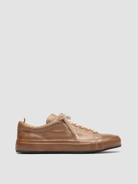 EASY DD 001 - Taupe Leather Low Top Sneakers,Men