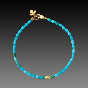 Egyptian Faience & Gold Bracelet,Jewelry Delicate & Elegant