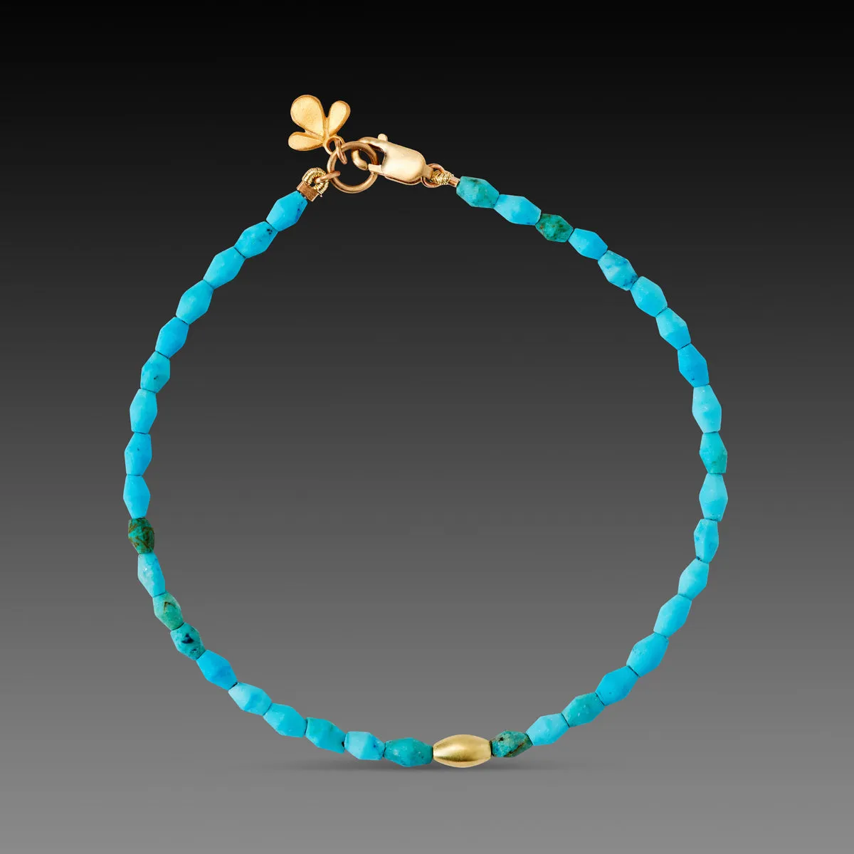 Egyptian Faience & Gold Bracelet,Jewelry Delicate & Elegant