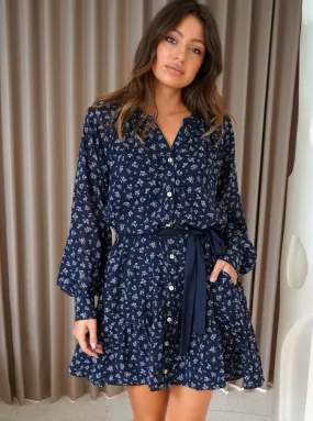 Ella Mini Dress - Twilight Garden,Women Dresses
