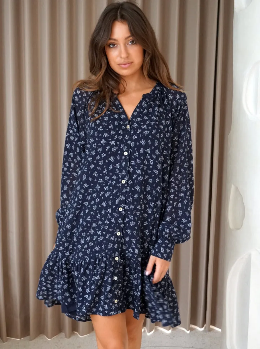Ella Mini Dress - Twilight Garden,Women Dresses