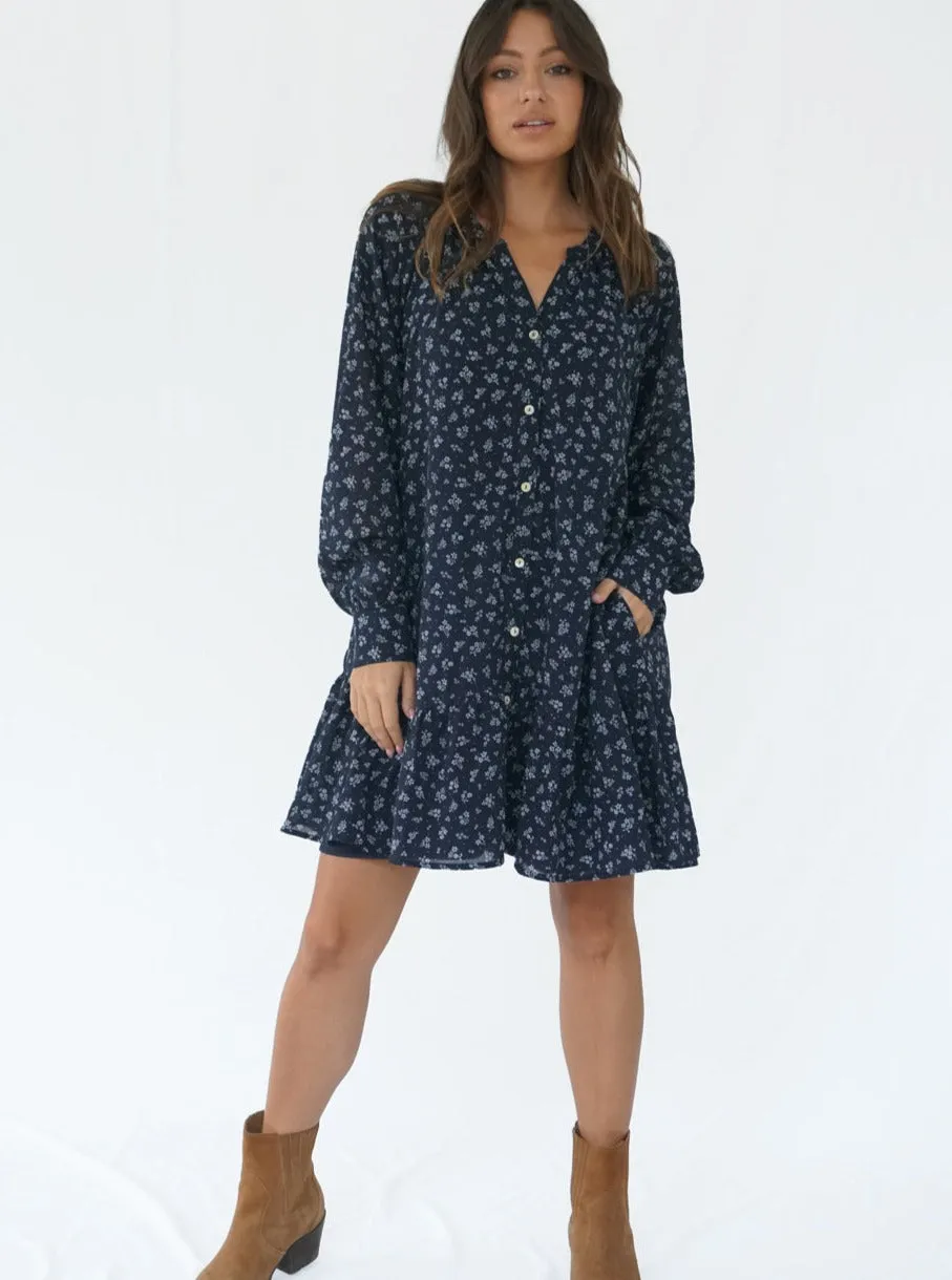 Ella Mini Dress - Twilight Garden,Women Dresses