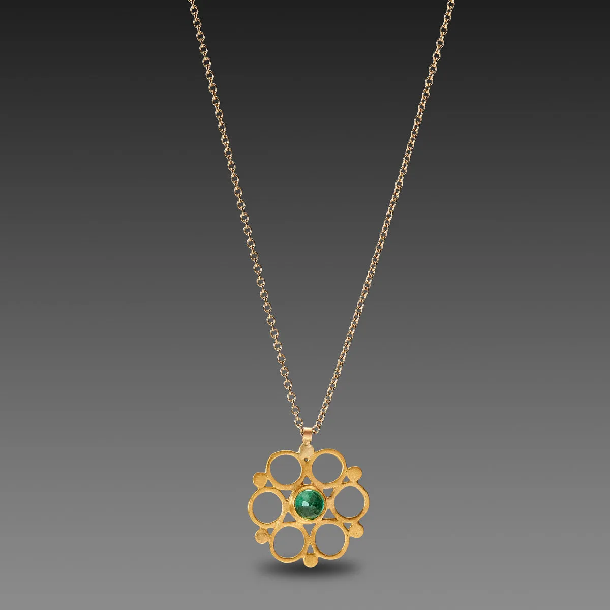 Emerald Mandala Necklace,Jewelry Delicate & Elegant