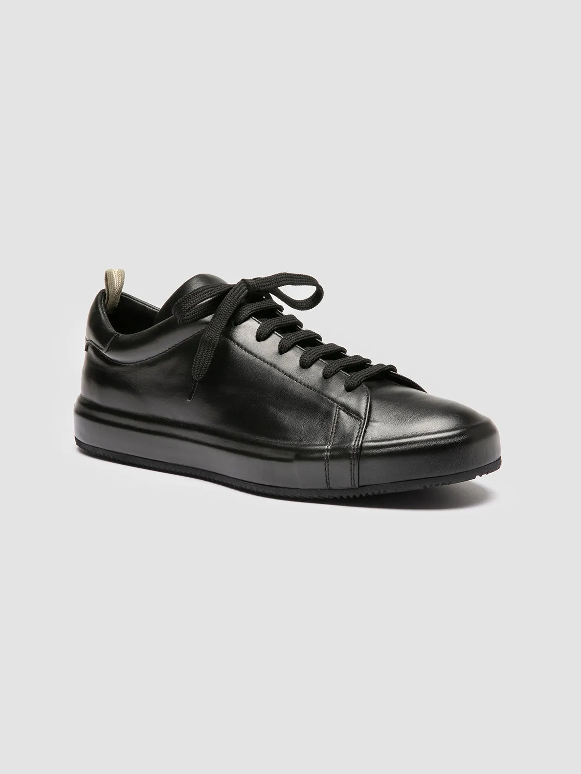 ESSENCE 001 - Black Leather Sneakers,Men