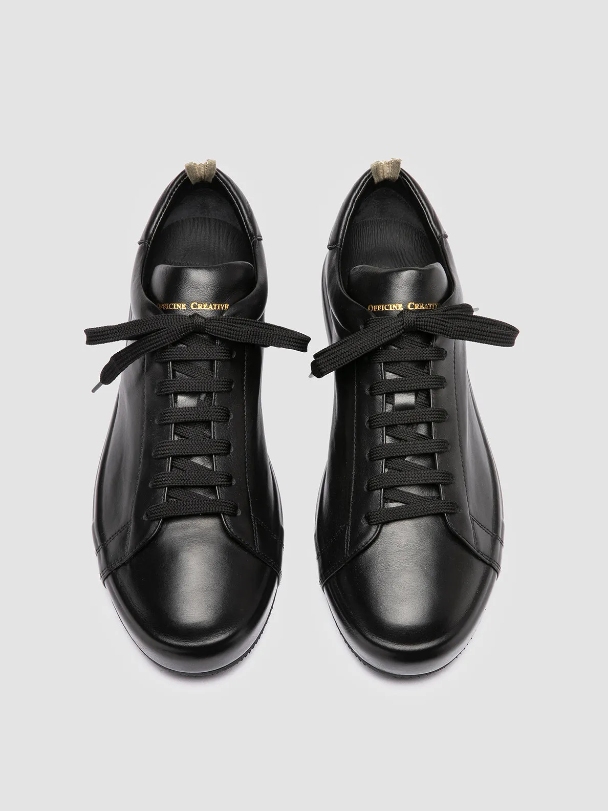 ESSENCE 001 - Black Leather Sneakers,Men