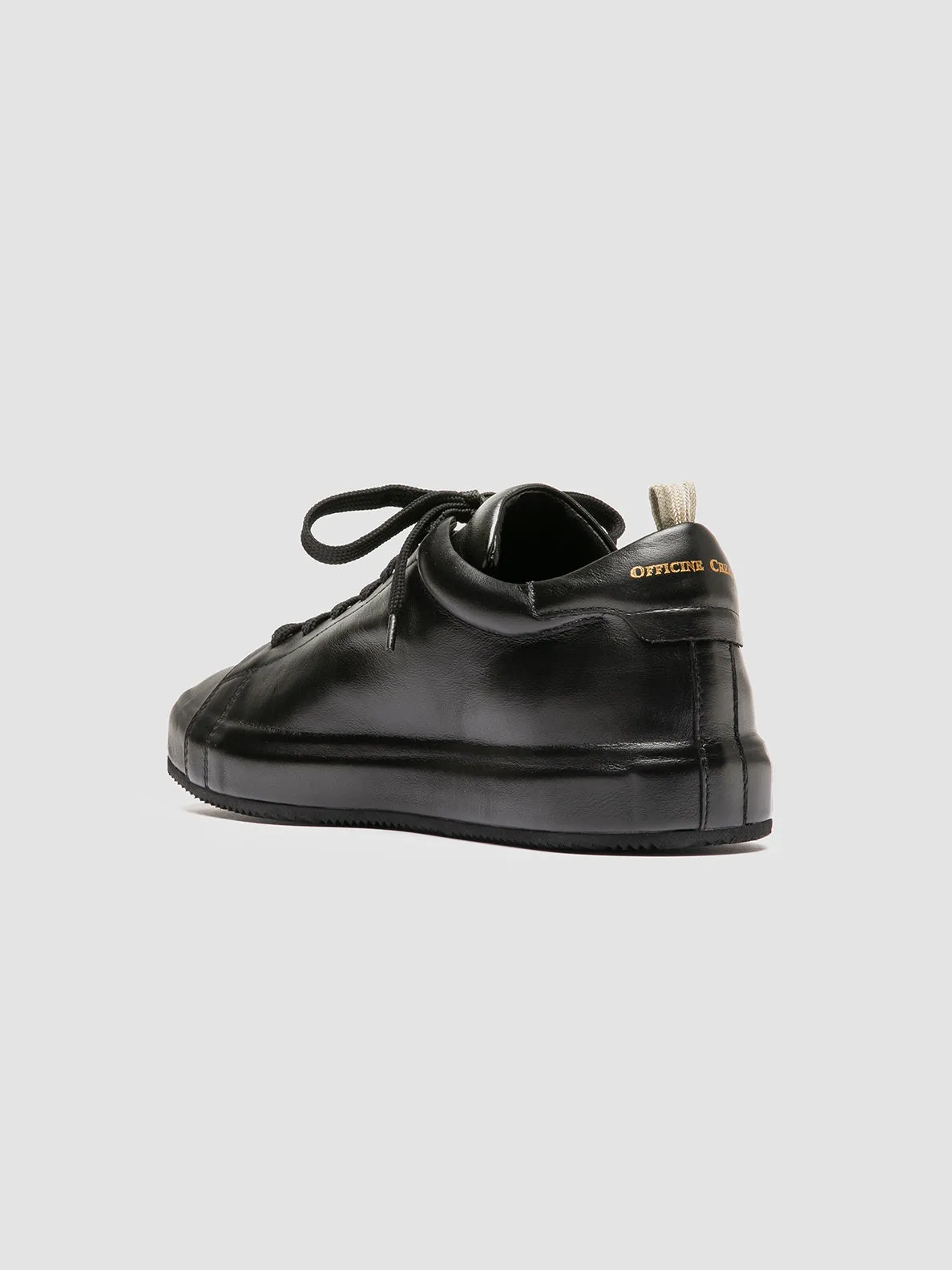 ESSENCE 001 - Black Leather Sneakers,Men