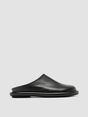 ESTENS 107 - Black Leather Mule Sandals,Women Sandals