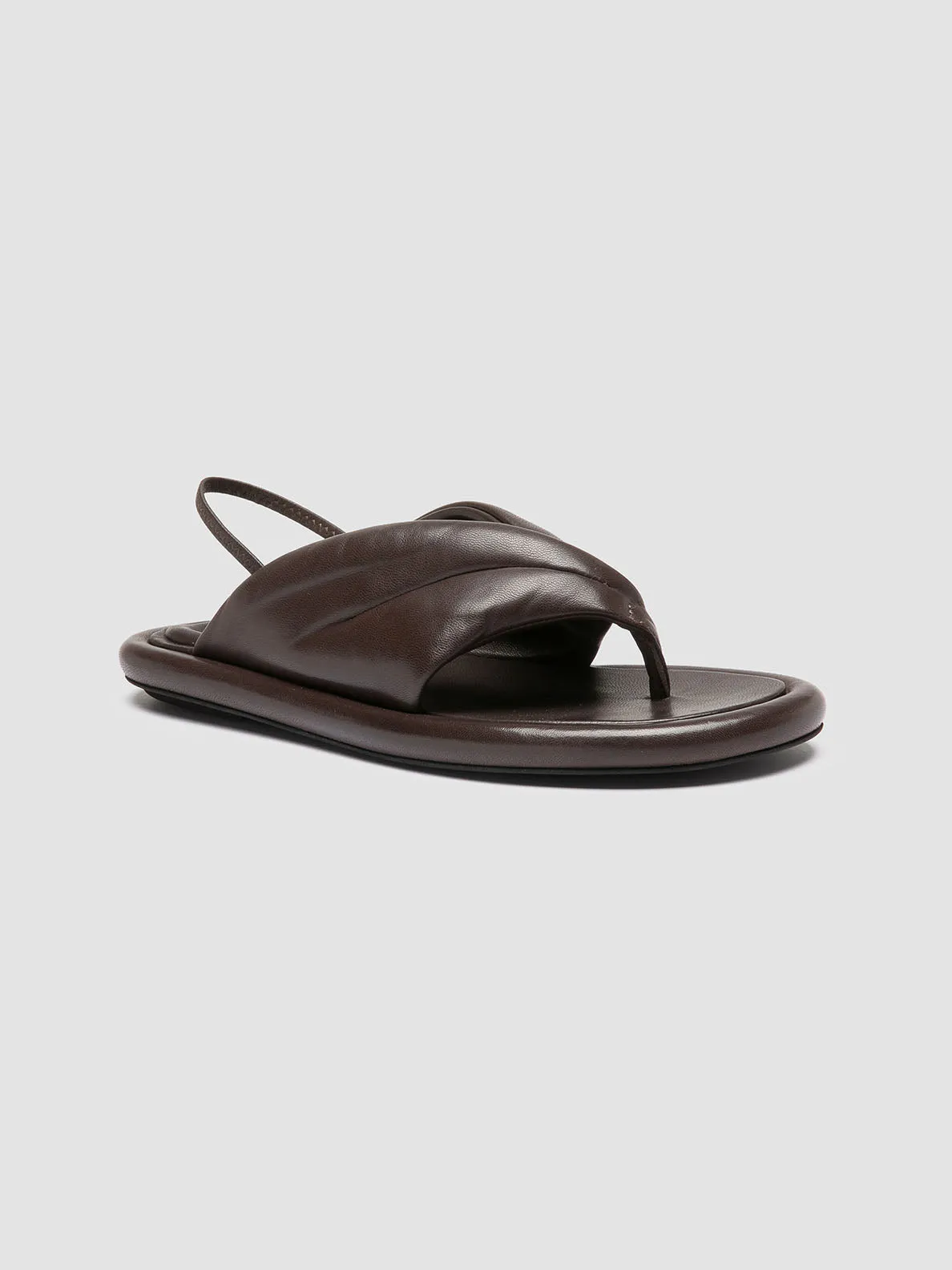 ESTENS 109 - Brown Leather Thong Sandals,Women Sandals