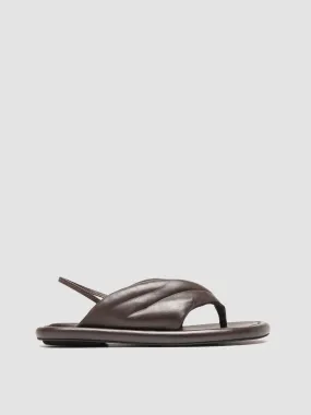 ESTENS 109 - Brown Leather Thong Sandals,Women Sandals