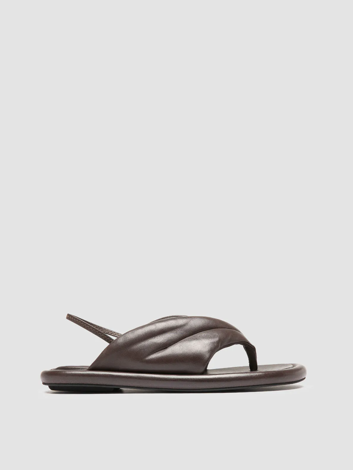 ESTENS 109 - Brown Leather Thong Sandals,Women Sandals