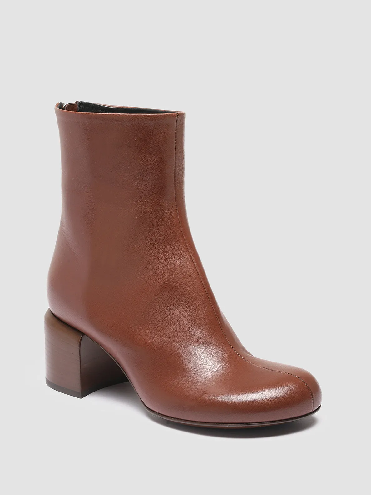 ETHEL 004 - Brown Nappa leather Ankle Boots,Women