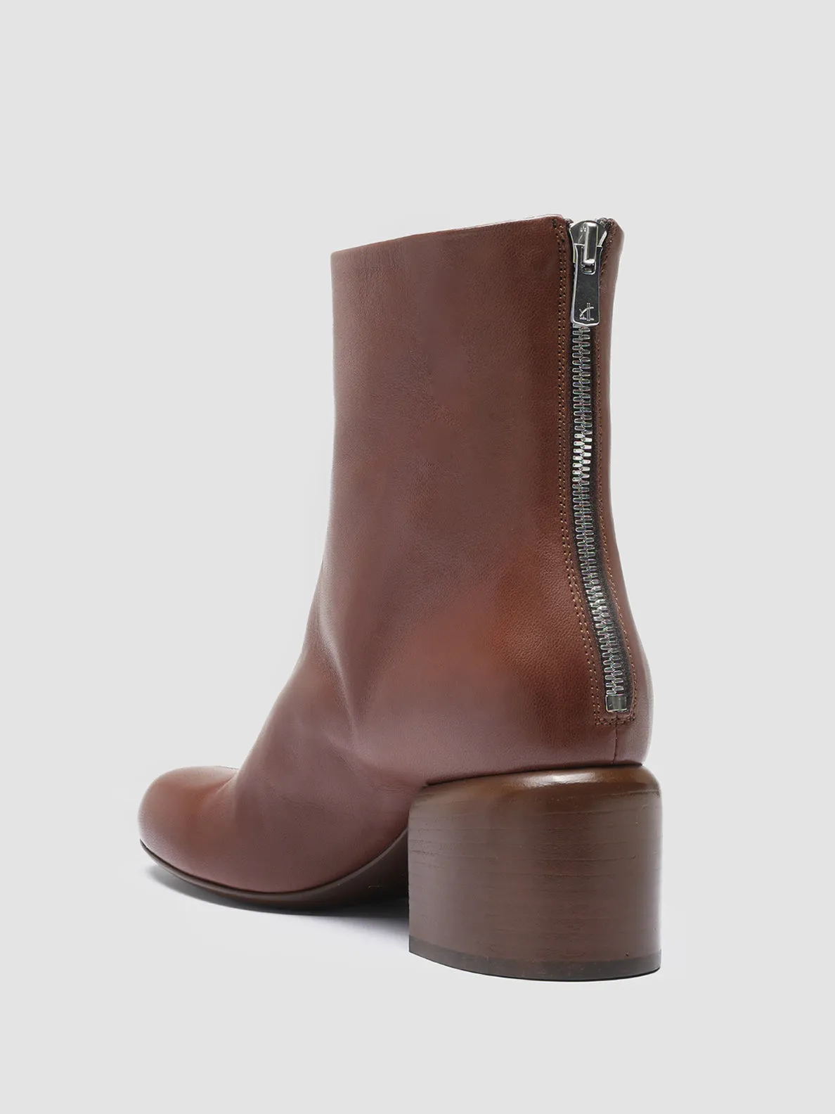 ETHEL 004 - Brown Nappa leather Ankle Boots,Women